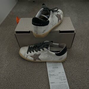 Golden Goose superstar White, grey, and black glitter Sneakers size 28 (8)
